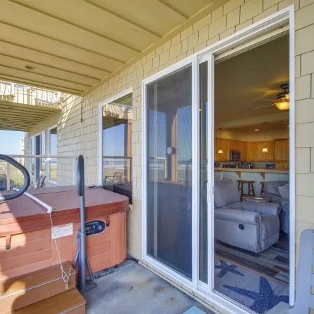 Quiet Waterfront Escape w/ Hot Tub & Beach Access!