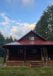 Restored log cabin in Ashford near Mt.Rainier