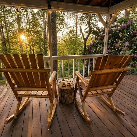Charming Bear: Secluded Mountain Cabin w/ Firepit, Views, 2 Living Areas & Pets!