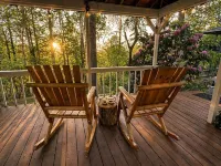 Charming Bear: Secluded Mountain Cabin w/ Firepit, Views, 2 Living Areas & Pets!