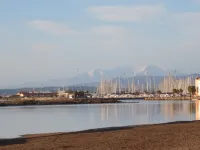 Our vacation home is located on the promenade & on the beach of Gruissan.