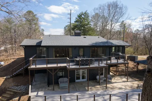 Modern pet friendly home w/ covered dock near Lake Lanier Olympic Park