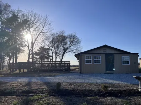 Farm house close to lake and public hunting land but yet far away for privacy !