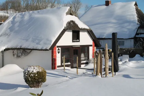 Unique idyllic holiday home under thatch on the Baltic Sea at Cape Arkona Hotels in Putgarten