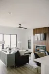 Modern Townhome with Skyline Views, Heated Balcony & Curated Art in Downtown DSM