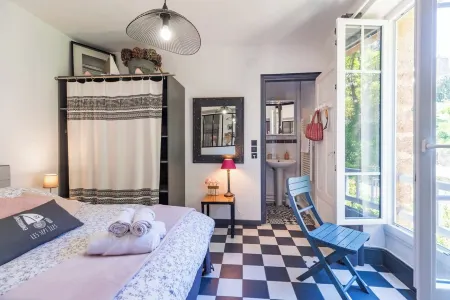 Brittany, Perros-Guirec, pink granite coast, Trestraou beach, luxury apartment