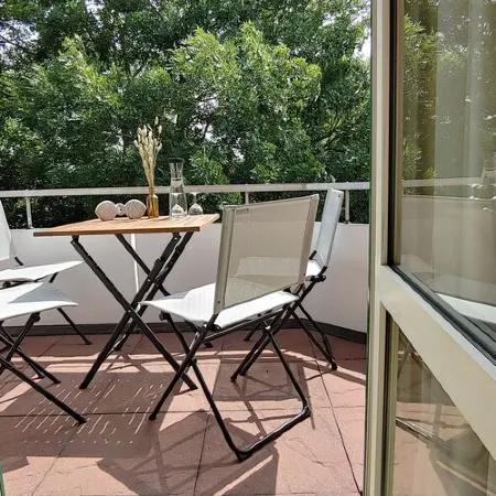 Cozy apartment "Flunder" with balcony and view of the greenery