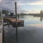 Waterfront home with private dock near the beach