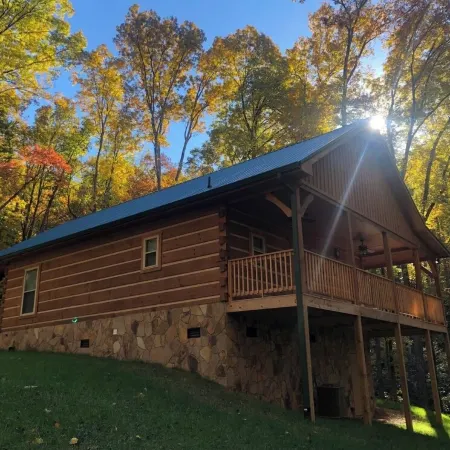Homey Cozy Dog Friendly Cabin Surrounded by Beautiful Mountain Trees w/Hot Tub+