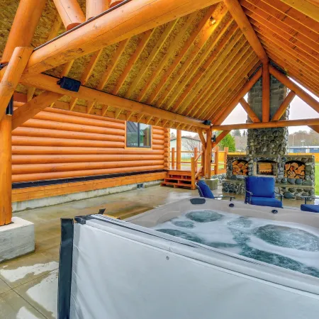 Pavilion w/ Hot Tub! Trybett Cabin 2 in Forks