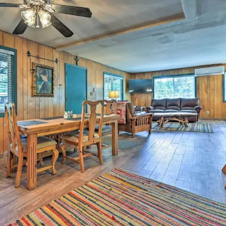 Near Hiking Trails: Woodsy Pine Cabin w/ Fire Pit