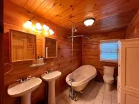 Rustic Log Cabin in the Poconos: Hot Tub, Fire Pit, Pool Table, Ping Pong Table!