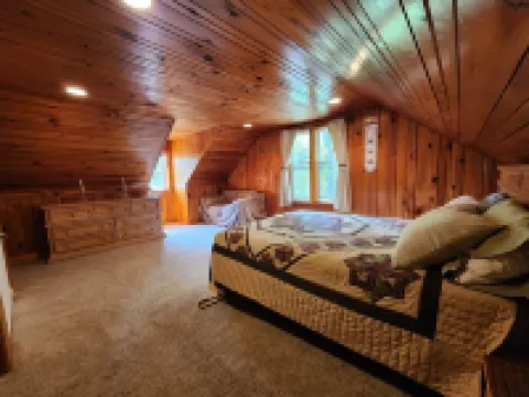 Charming re-imagined bank barn cabin.