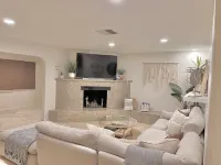 Boho-chic, Salt water, Poolside Firepit, Al-fresco dining