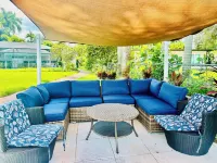 Waterfront House with Heated Pool, Jacuzzi & Private Dock