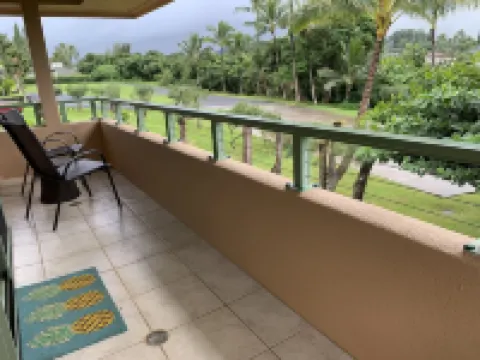 Beautiful, large studio with Mountain views from deck, beach access & A/C