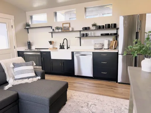 Cozy Riverfront cabin in Lux RV Resort w/ beautiful views in lovely South Weber