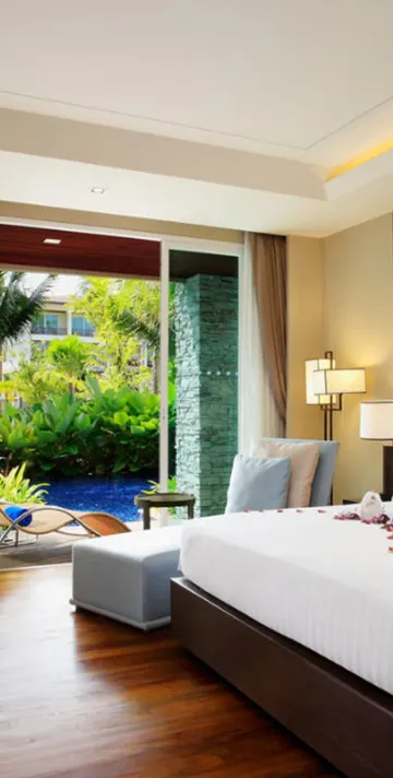 ห้องดีลักซ์ พร้อมทางลงสระว่ายน้ำ