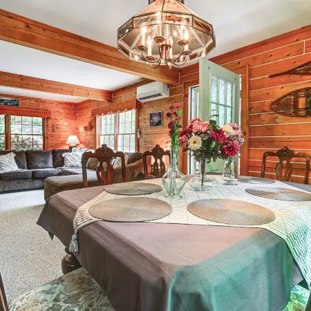 1 Mi to Rangeley Lake: Cabin w/ Wraparound Deck!