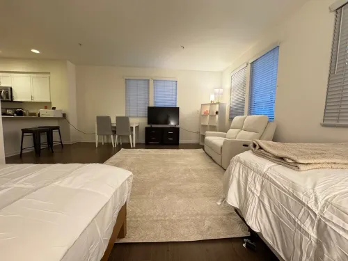 high end studio apartment with pool, fitness room. 1.5 miles to UCI and Airport.