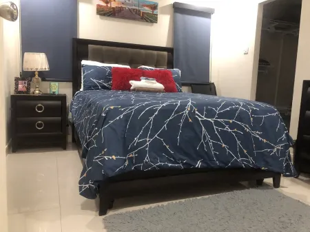 Our beautiful apartment is fully air conditioned with hot water