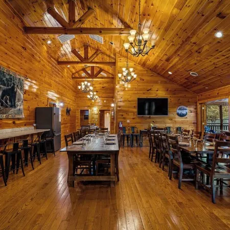 Luxury Cabin with Hot Tub, Game Room, Theater, Pool Swim Spa