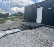 Unique Shipping Container Home with River View near Eureka Springs