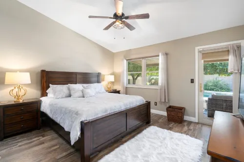 HUGE, heated pool. Family friendly, toys for all!  Big & beautiful backyard!