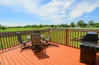 Three bedroom home on a large lot with a lake view