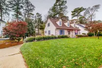 Waterfront allergy-free home with 40-foot fishing dock, canoe, home theater