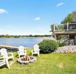 Blue Bungalow - Charming Lakefront Cottage in Canadian Lakes - Sleeps 8