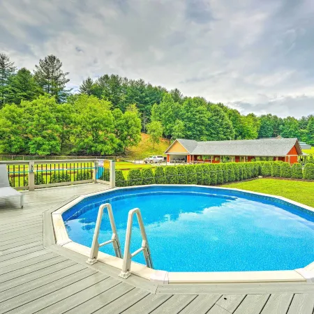 Pisgah Forest Farm Home Outdoor Pool and Games