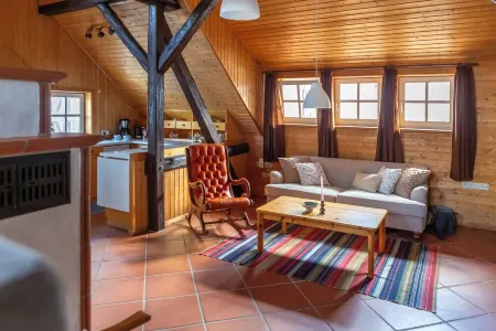 Loft with sauna and fireplace