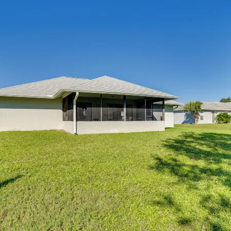 Lanai + Backyard! Sunny Retreat in Palm Bay