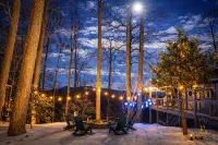Charming Bear: Secluded Mountain Cabin w/ Firepit, Views, 2 Living Areas & Pets!