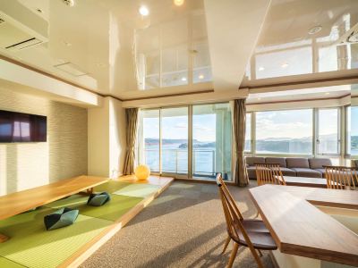 新館和洋折衷スタイルルーム(浴室付き、オーシャンビュー) 平戸たびら温泉 サムソンホテルの写真