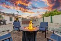 Lux Pool + Hot Tub + Fire Pit Stadium Desert Oasis