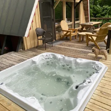 Alpine Chalet with outdoor Jacuzzi 1 mile from ski lifts
