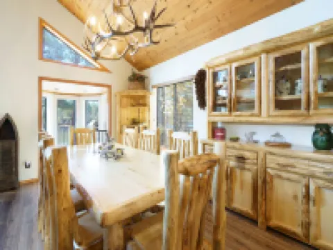 Luxury Waterfront Cabin at Rainbow Lake w/Private Dock, Hot Tub, AC & Game Room