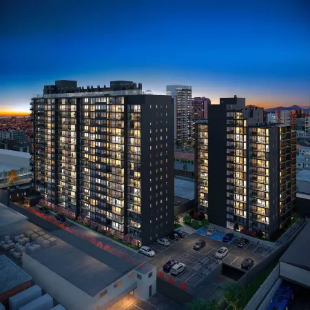 Edificio The Place Ñuñoa by Domus Отели рядом с достопримечательностью «Торговый центр Paseo Quilin»
