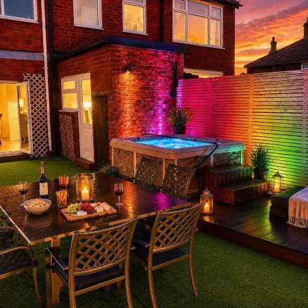 Family Modern 3 Bedroom Hot Tub House- Sleeps 6