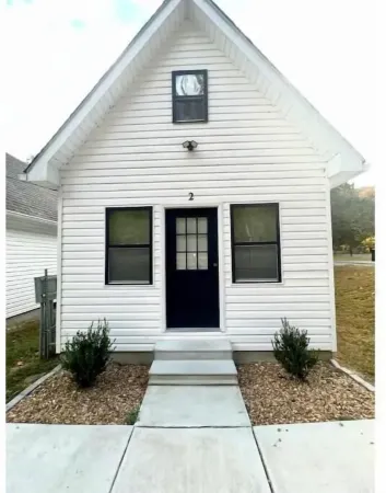 Crappie Tiny Cabin on Lake with Jumpy House