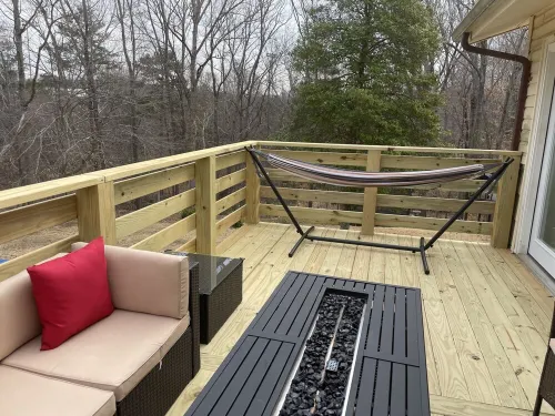 Farmhouse Themed Danville Vacation Home with pool table & gym