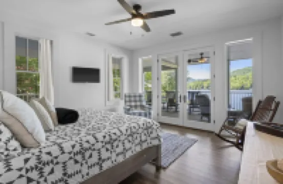 Brand New Lake Front-6 Br 7 BA Home with Direct Views of Rumbling Bald