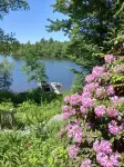 Berkshire Ashmere Lake lodging. Quiet  room, Fantastic sunsets.
