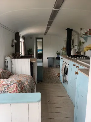 Converted French Bus with Stunning Views Hotels near Walnut Farm Glamping - Luxury 6m Geodomes in Devon
