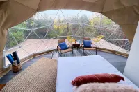 Luxury Glamping in Treetop Dome + Dip Pool Hôtels à : Comte de Burnet