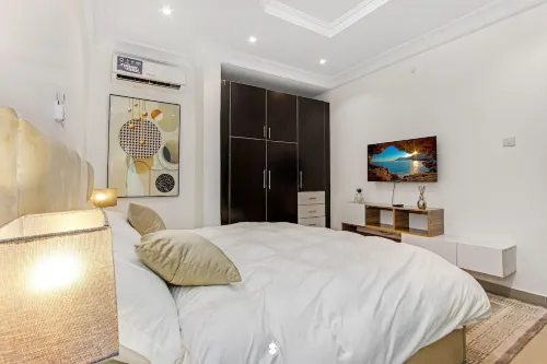 Family friendly apartment with game room and deck. Very homey