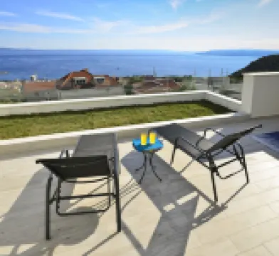 Villa Nina Makarska with Heated Infinity Pool of 33 m2 and Stunning Sea Views