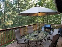 Cedar Pines Cabin w/ Fire Pit & Large Deck - BIG Trees - A Quaint Rustic Charmer